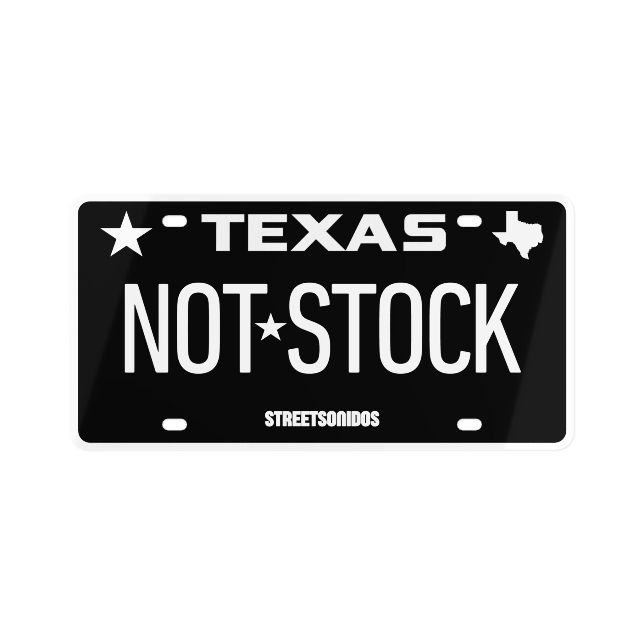 "NOT STOCK" License Plate