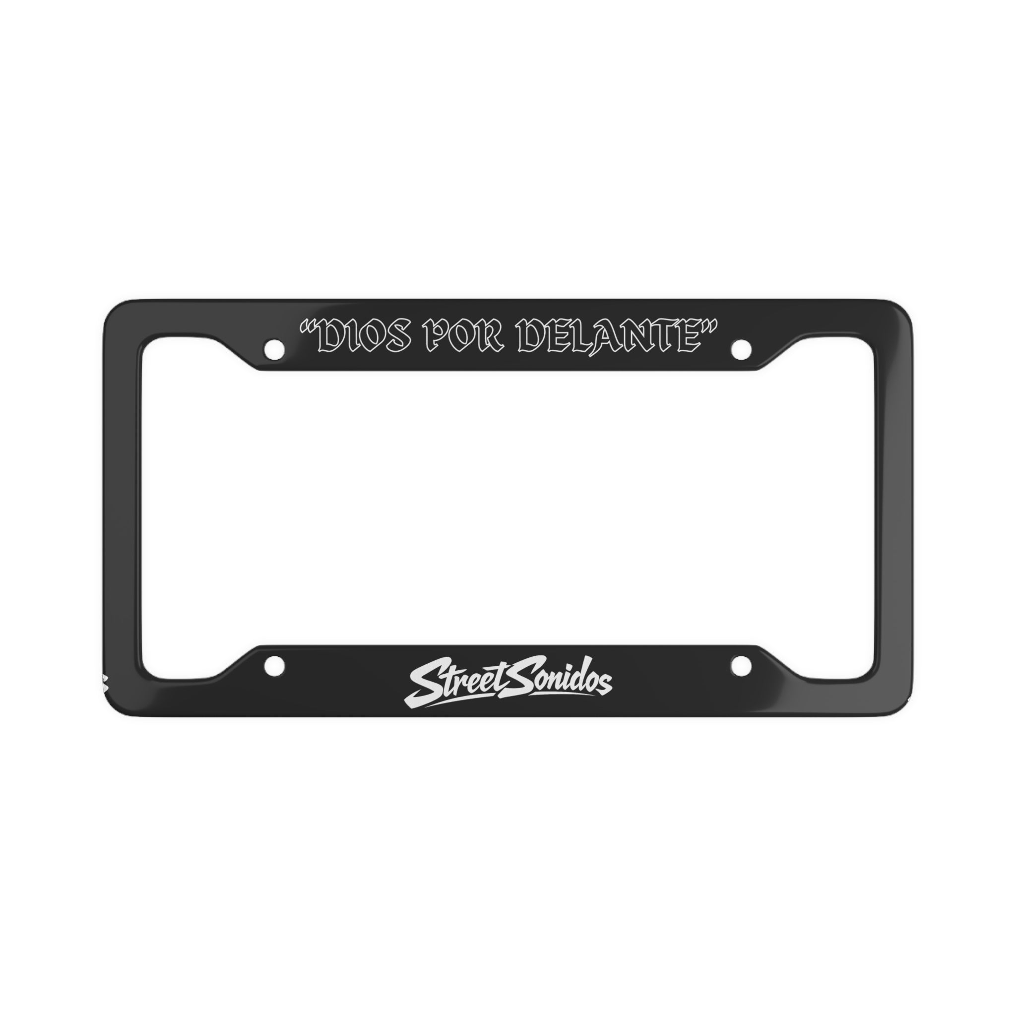 "Dios Por Delante" License Plate Frame